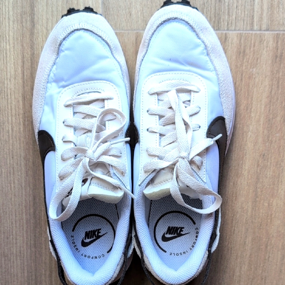 Nike White and Tan Sneakers